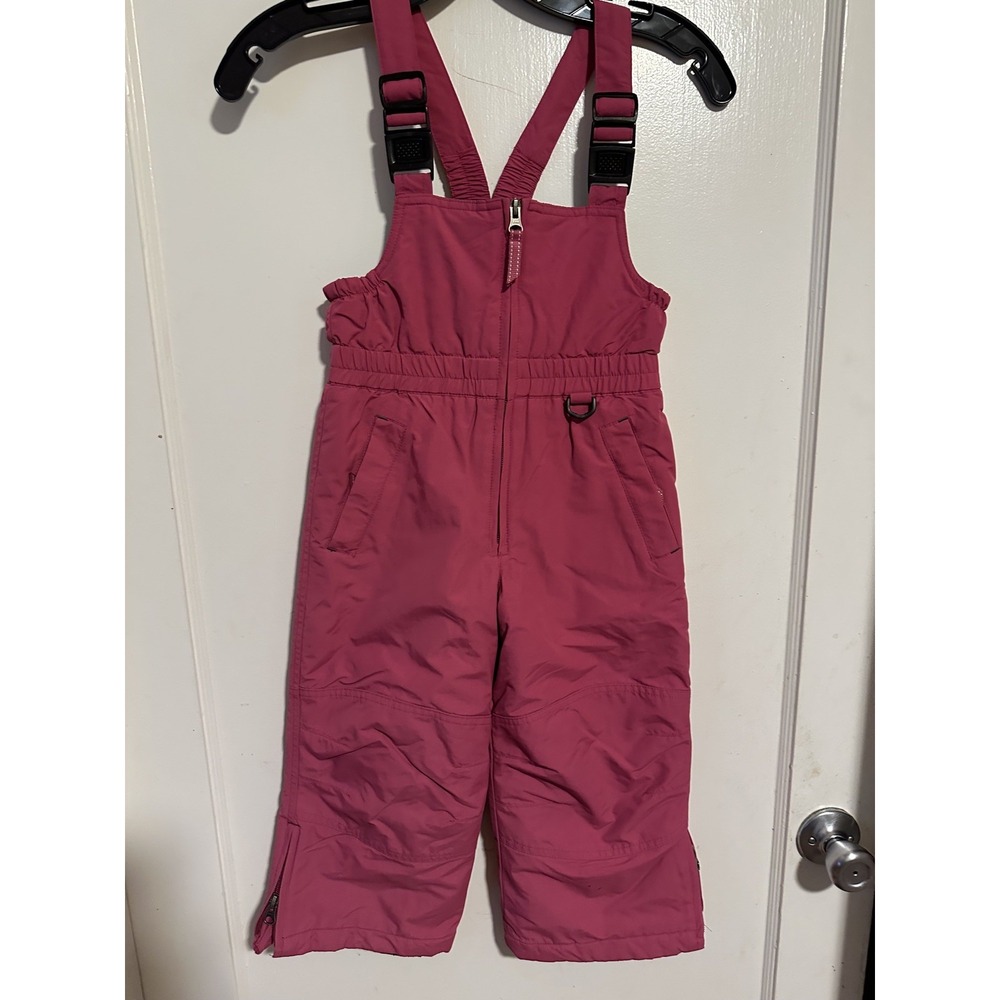 Lands' End Girl Size 4  Pink Waterproof Ski Snow Bib Pants